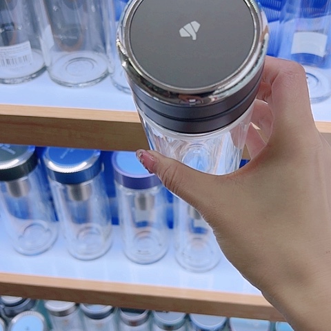 万象玻璃双层V156RL，水泥灰370毫升➕杯套