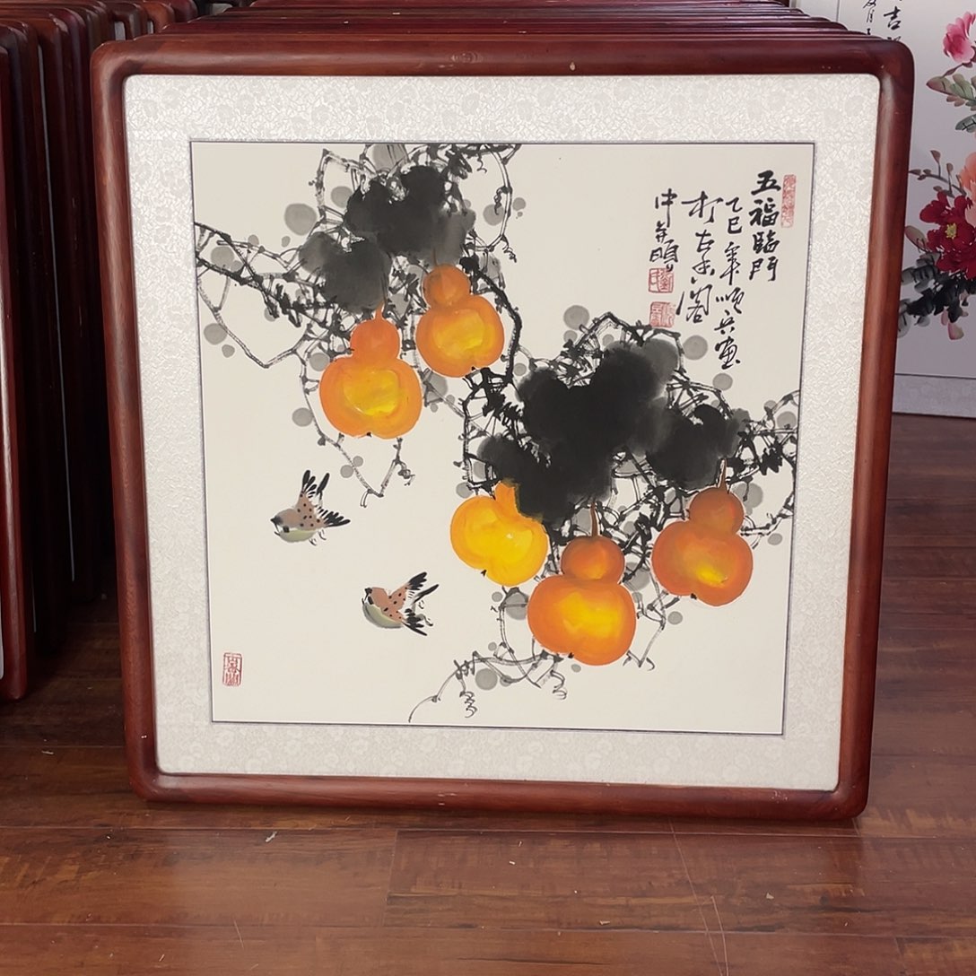 国画带框尺寸63*63厘米