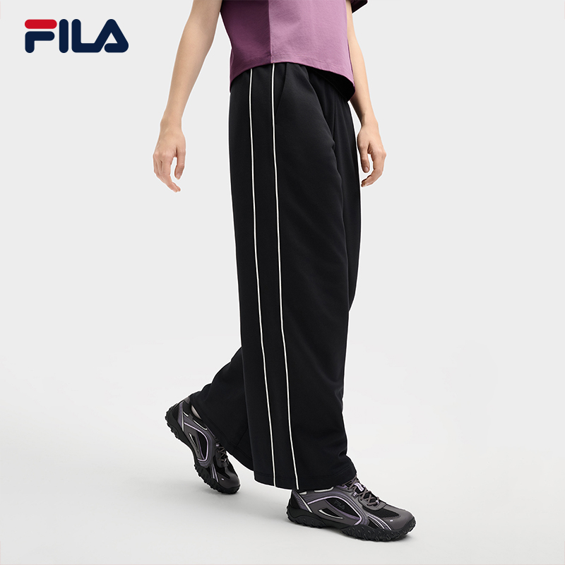 Fila/斐乐女春季新款【舒适百搭显瘦】休闲针织直筒裤F11W519604F