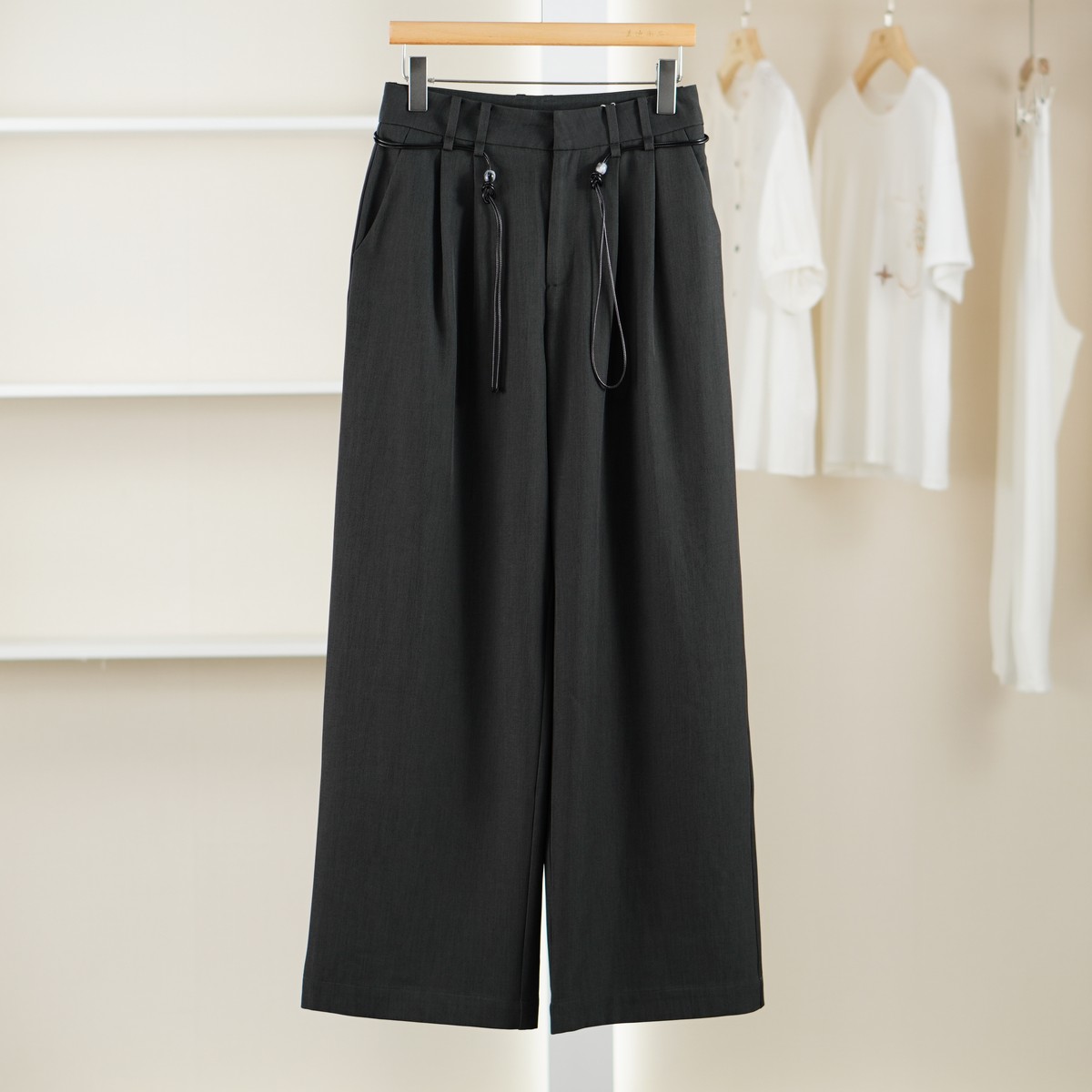 【麦笛•品牌新款】5081260 韩版宽松百搭休闲裤春季女装品牌折扣