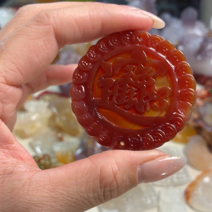 玛瑙/玉髓未镶嵌吊坠(不含链)