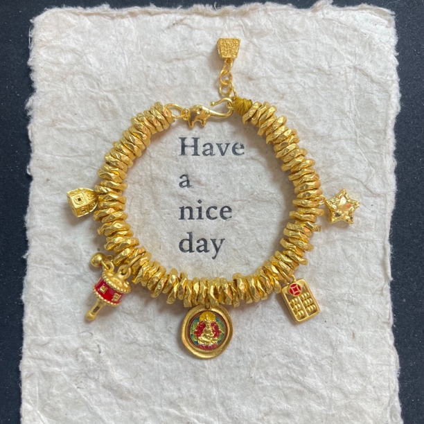 金城皇足金手链18.99克