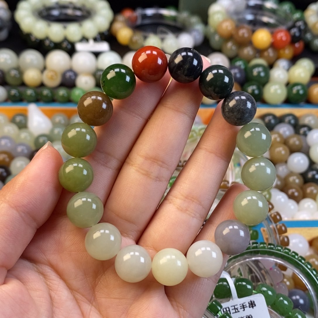 和田玉手串未镶嵌福利多宝手串z 12