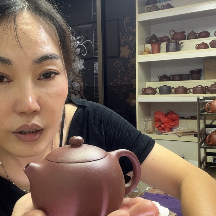 茶壶紫砂阿*5老紫泥西施200c c