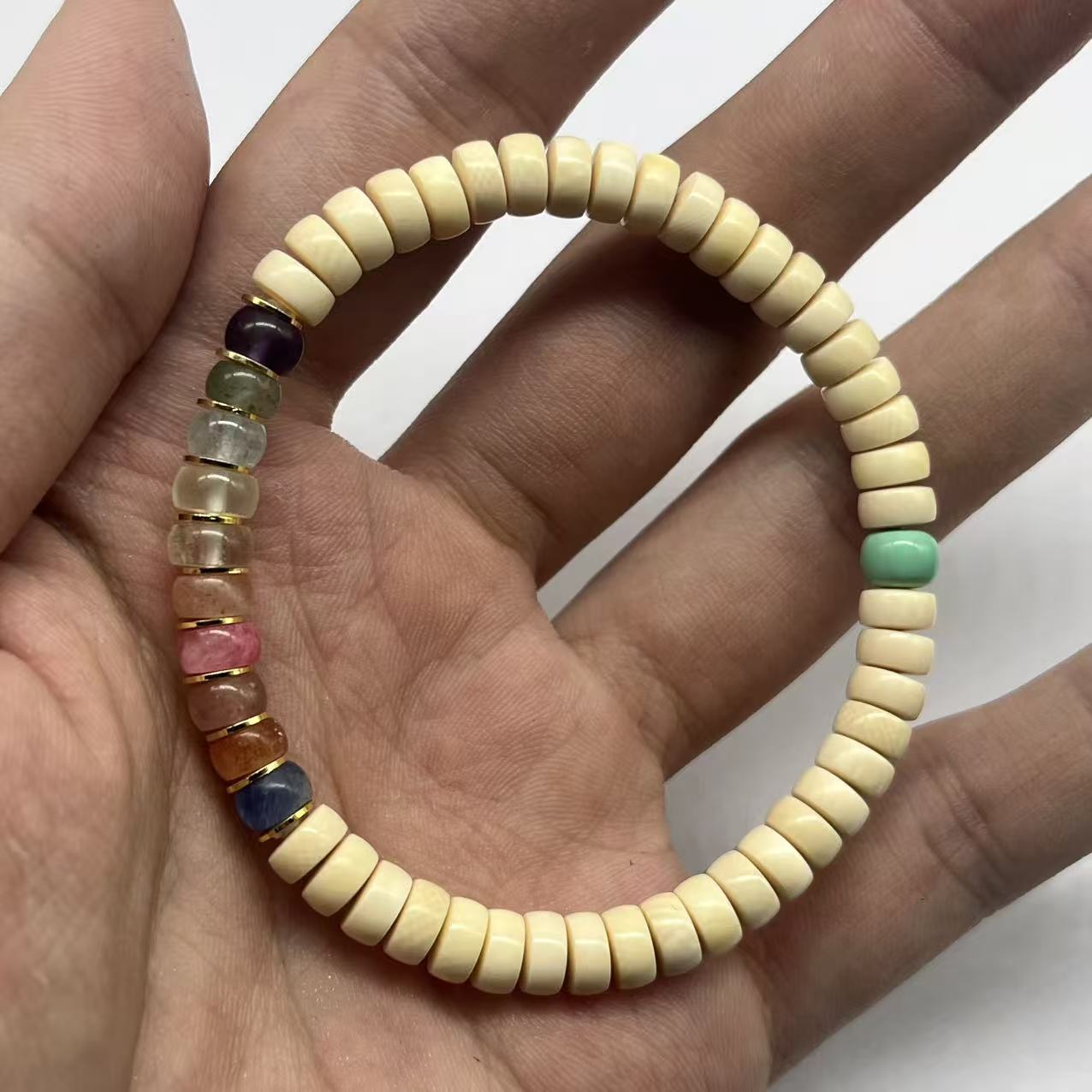 A5 猛犸牙药片珠卡3*6单圈全品冰料 435（配A5礼盒套装）