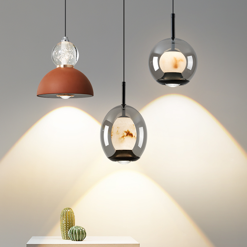 意式极简卧室床头装饰氛围吊灯复古高级感轻奢房间吧台餐厅小吊灯