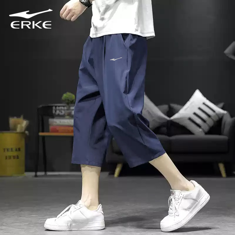 鸿星尔克运动裤男夏季新款男士跑步健身运动七分裤51225203020