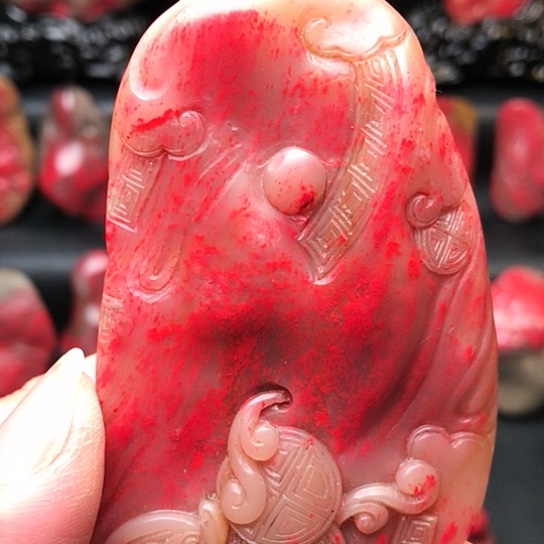 昌化石昌化鸡血石手玩件