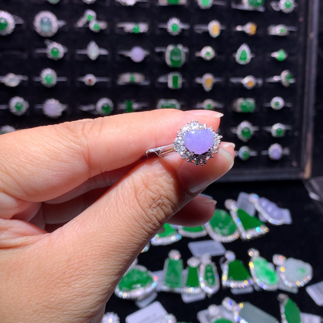 翡翠银S925镶嵌颈饰翡翠