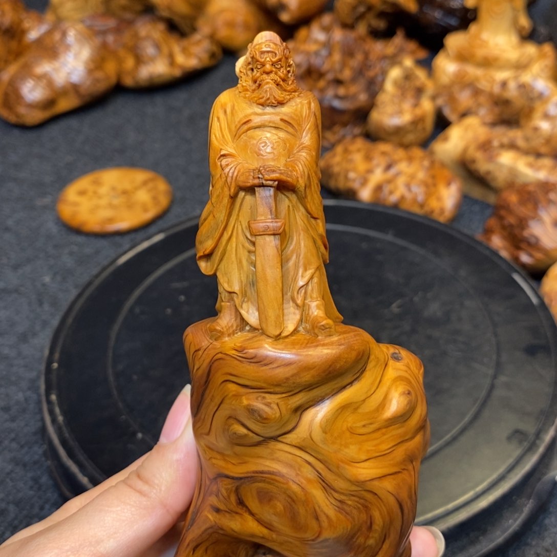 柏木（崖柏）太行精品陈化天眼钟馗摆件