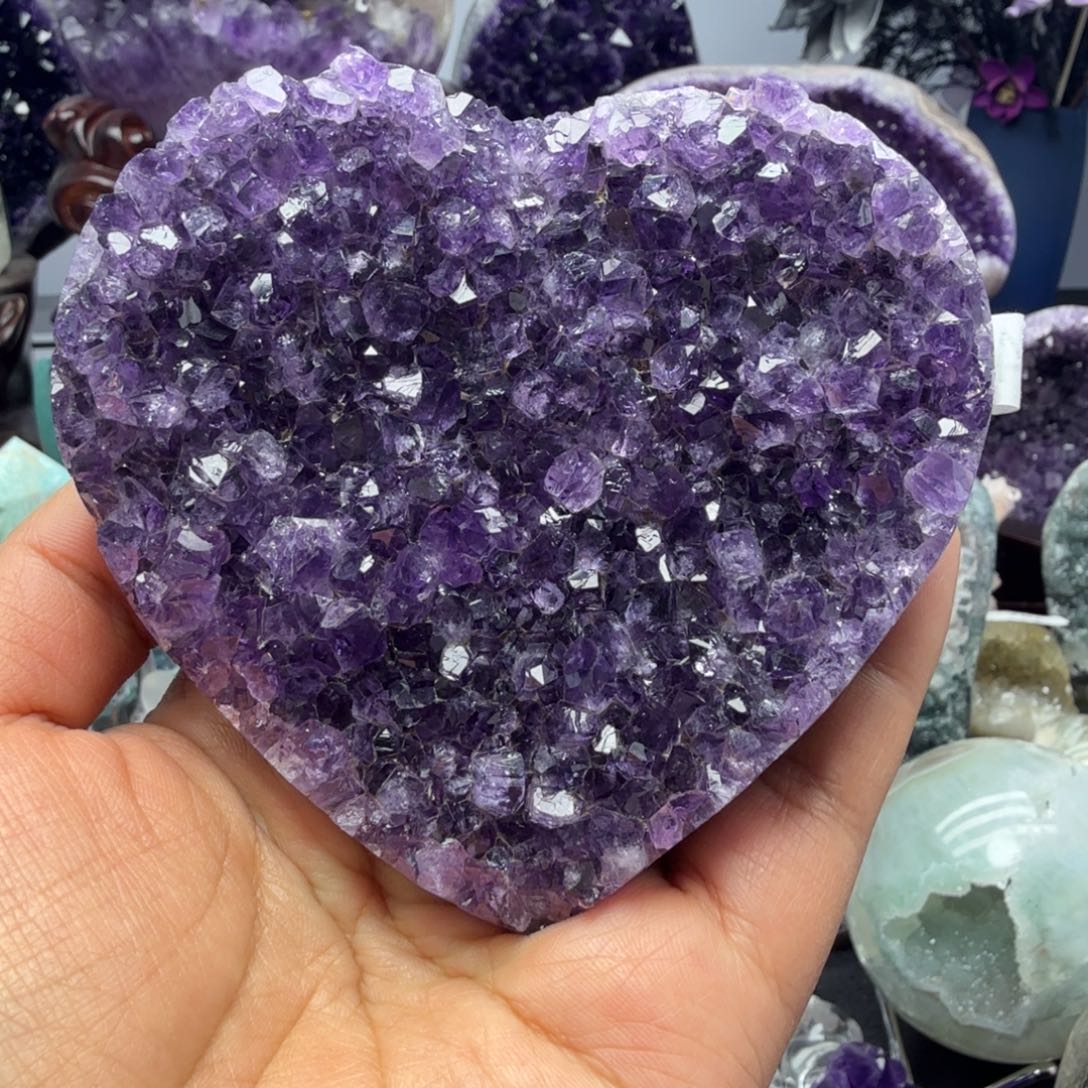 摆件未镶嵌紫晶爱心