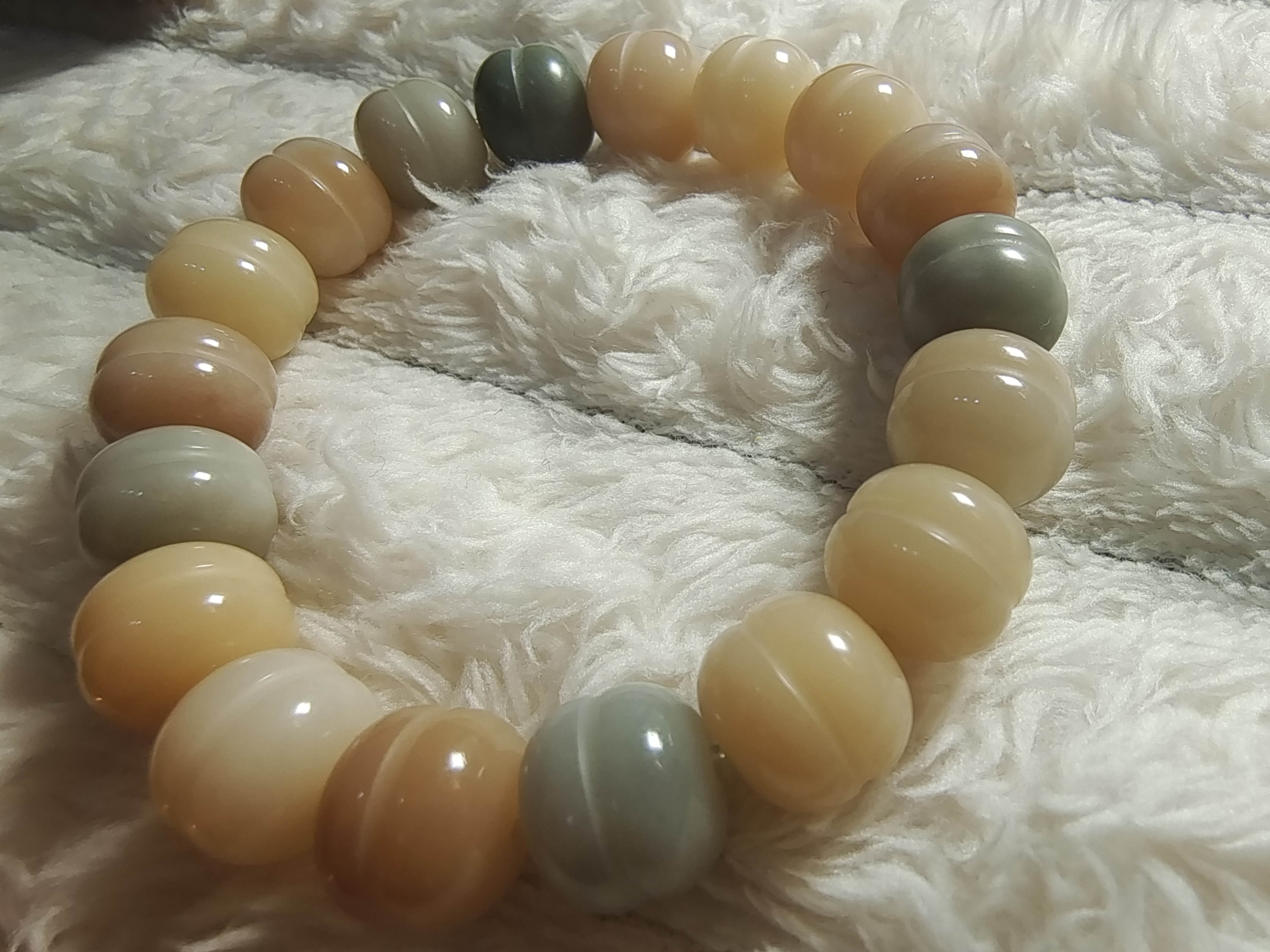 [糖果花茶]干磨莫兰迪蛋堡花皮菩提根手串