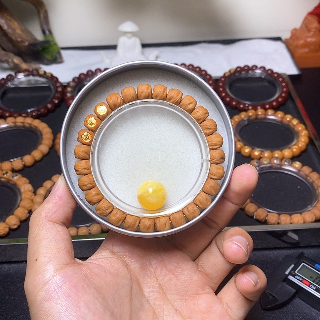 猴头核桃手串三标鬼印尺寸9左右全品043号