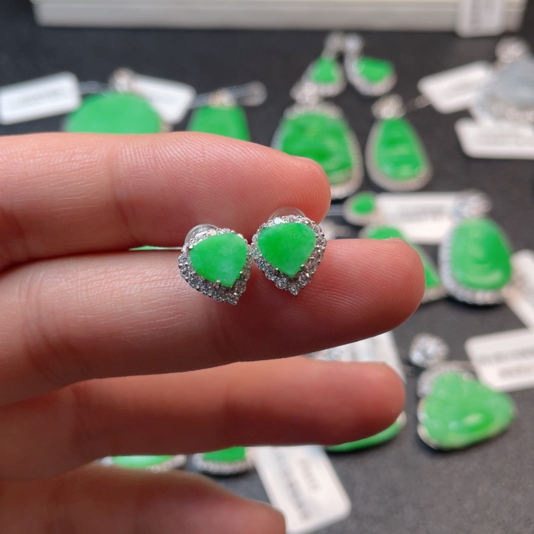 翡翠吊坠(不含链)银S925镶嵌