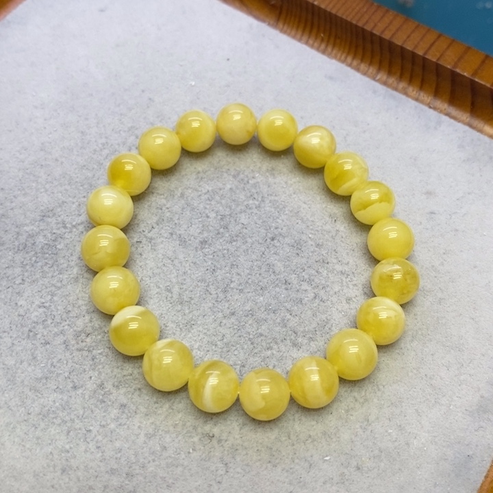 蜜蜡裸石未镶嵌手串