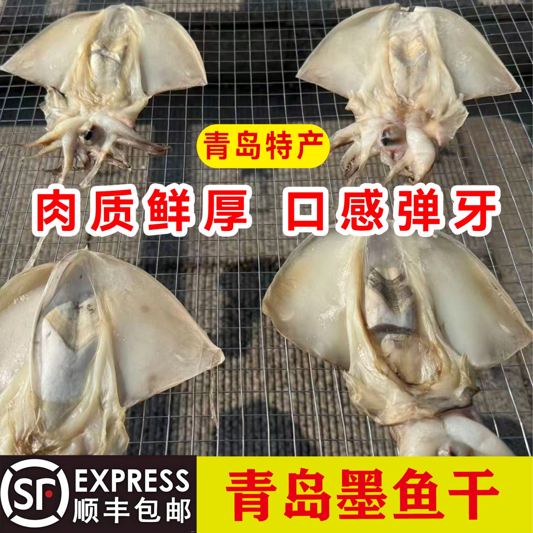 新晒大号墨鱼干淡晒可煲汤食用的海鲜干货青岛墨鱼干乌贼干