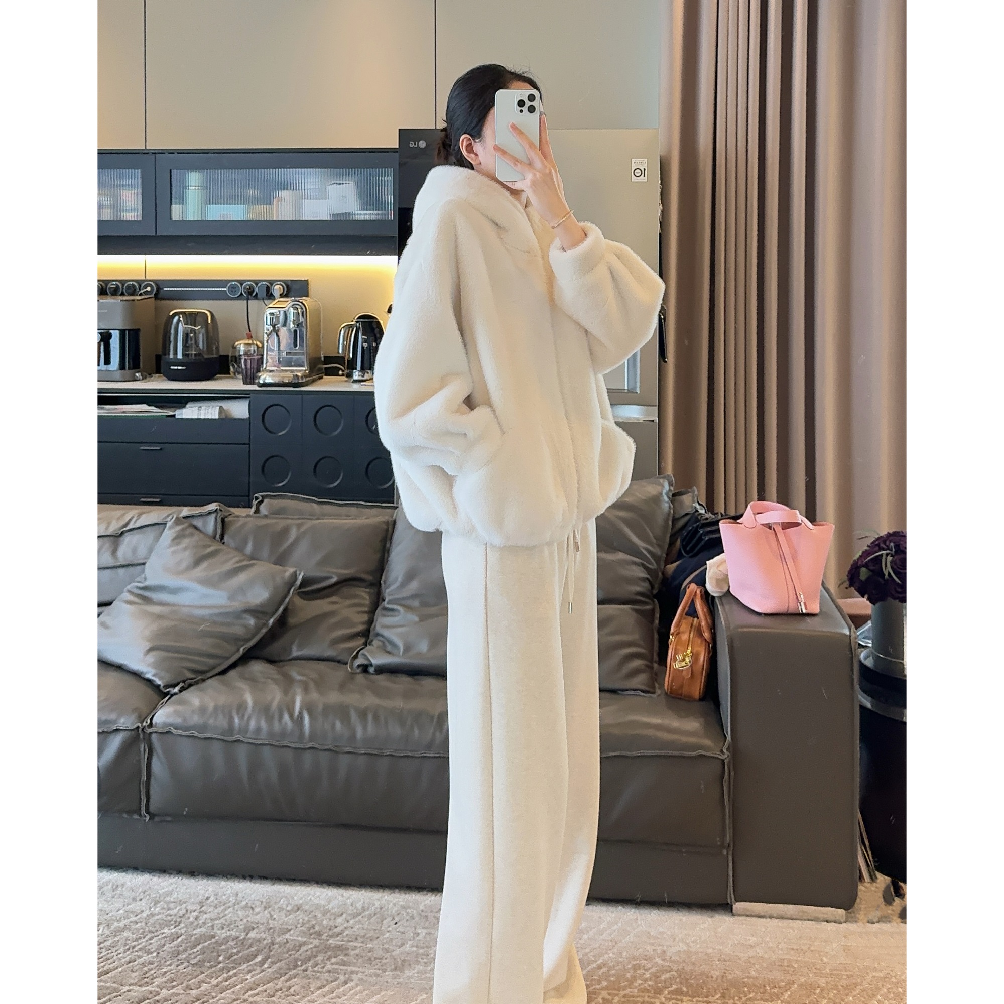 Zwinnie/詹维尼【小白熊短款】保暖慵懒毛毛外套GYT202460