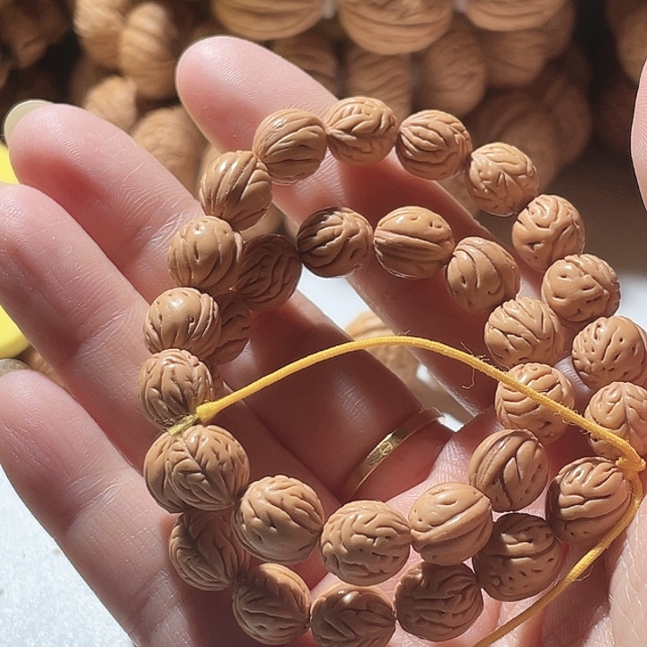 锦***i桃核吊坠桃核手串野生 43