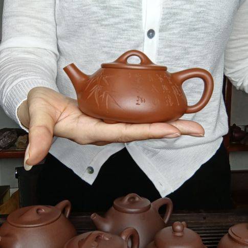 紫砂茶壶微*原矿小红泥