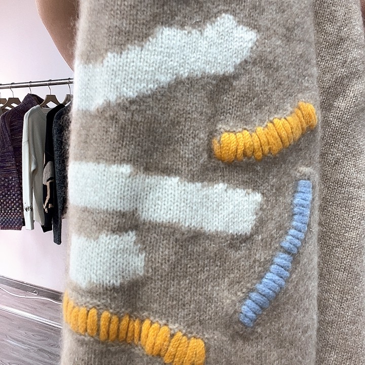 重工手工圆领脱色