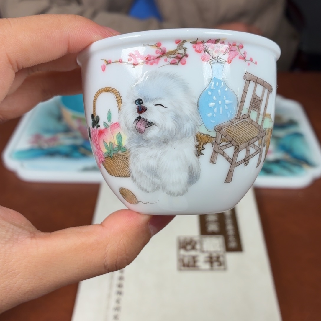 3***人瓷杯子瓷姑娘景德镇陶瓷