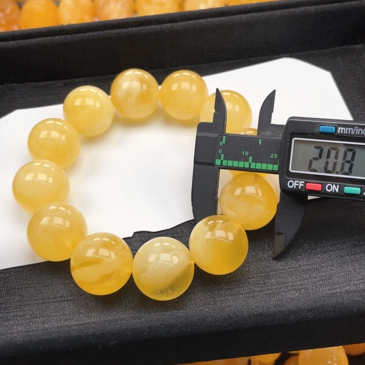 蜜蜡裸石未镶嵌蜜蜡20➕手串