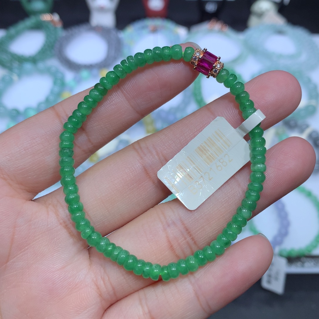 翡翠未镶嵌手串天然