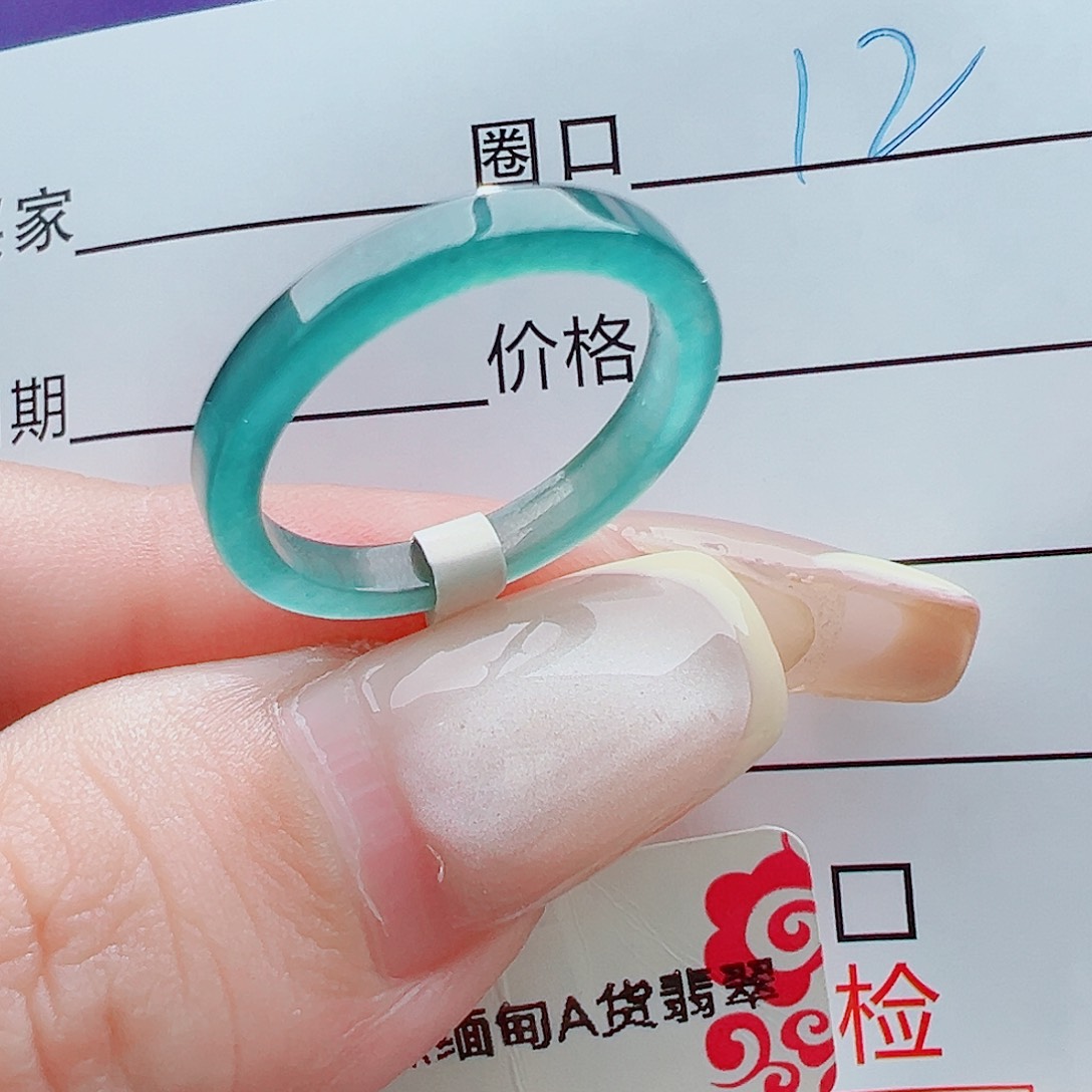 未镶嵌戒指翡翠羽戒圈