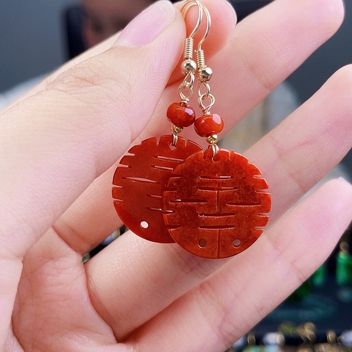 翡翠耳饰未镶嵌饰品