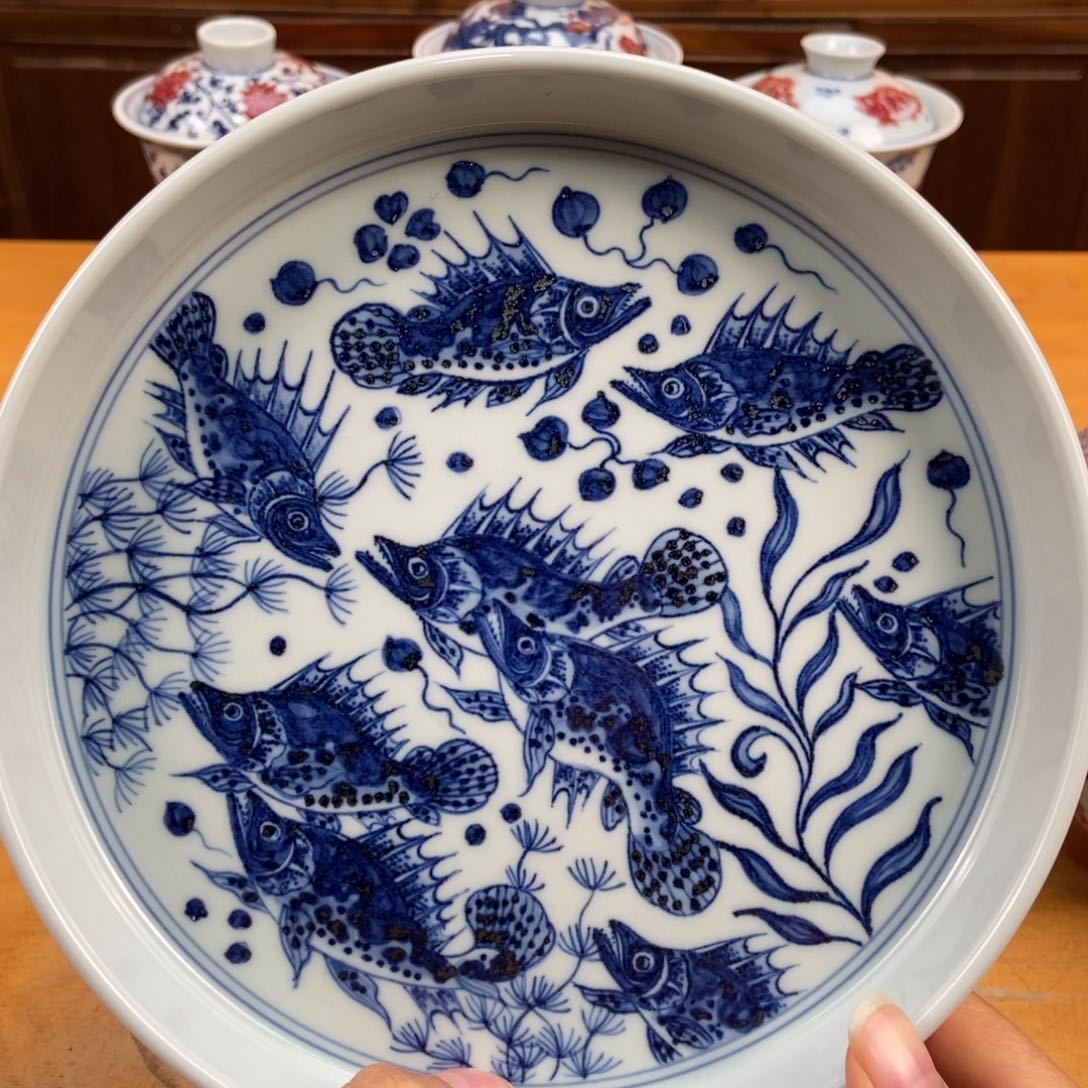 手绘现代茶具非古董