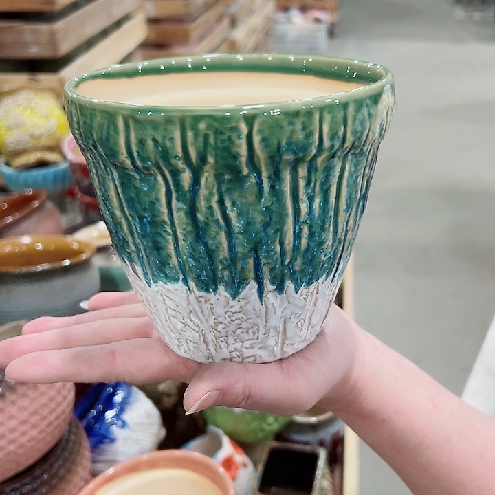 有孔.凑满10元发货多肉陶瓷花盆！