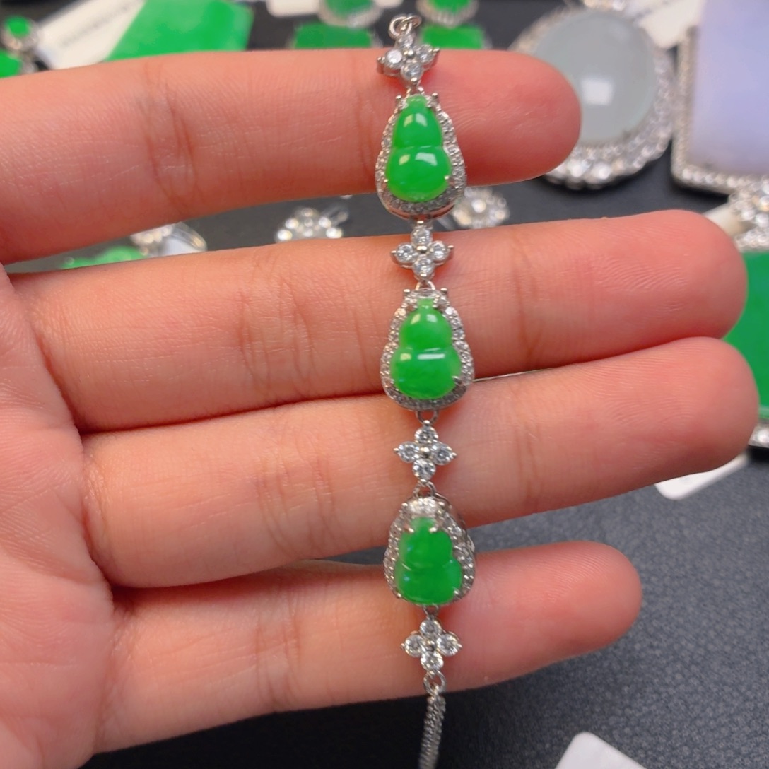 蜜****翡翠银S925镶嵌吊坠(不含链)