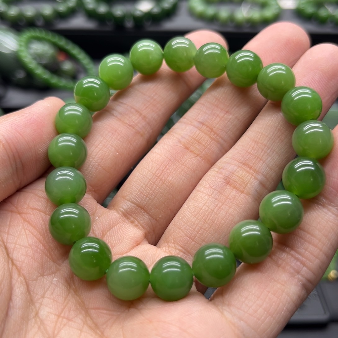 和田玉（碧玉）手链未镶嵌