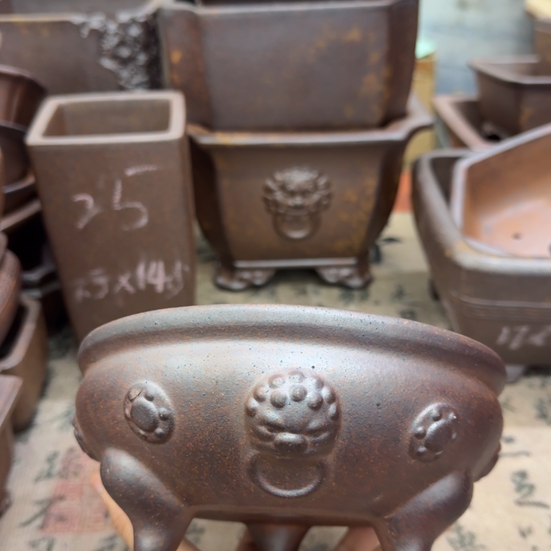 紫砂花盆38号宜兴紫砂正品花盆14.5x5