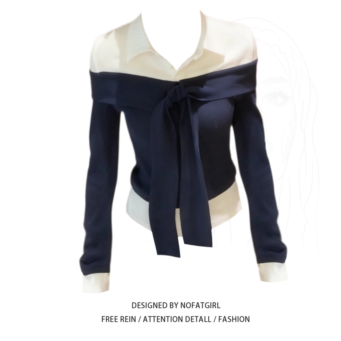 大码胖妹妹韩系学院风拼接假两件长袖衬衫女秋季修身显瘦减龄上衣