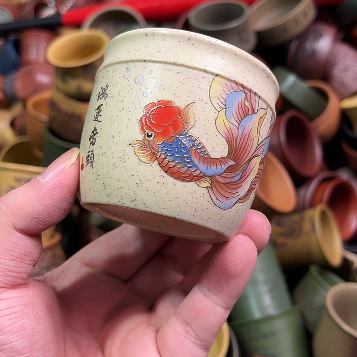 紫砂茶杯全手工紫砂主人杯