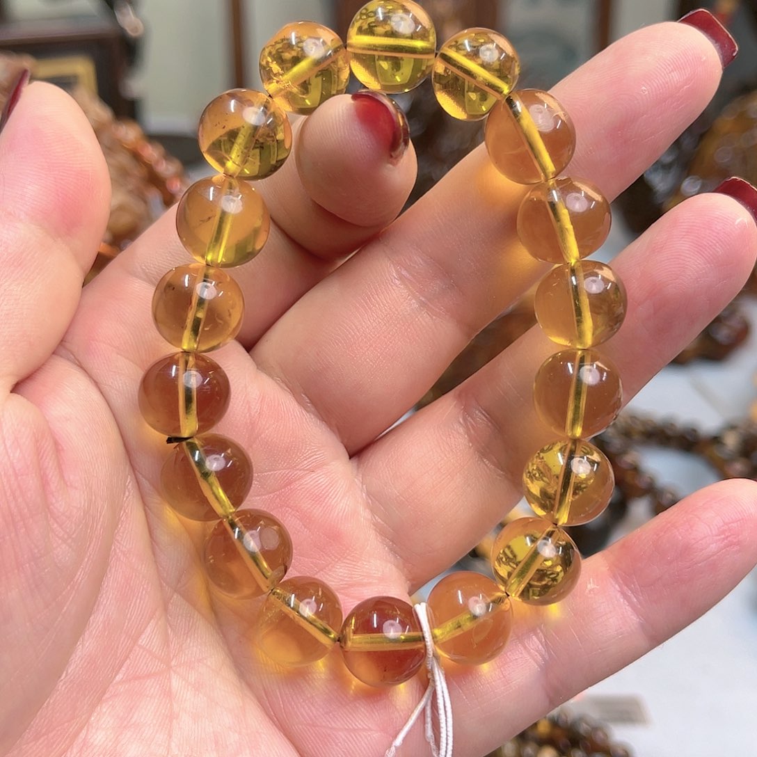 琥珀手链未镶嵌缅甸琥珀手串卡12