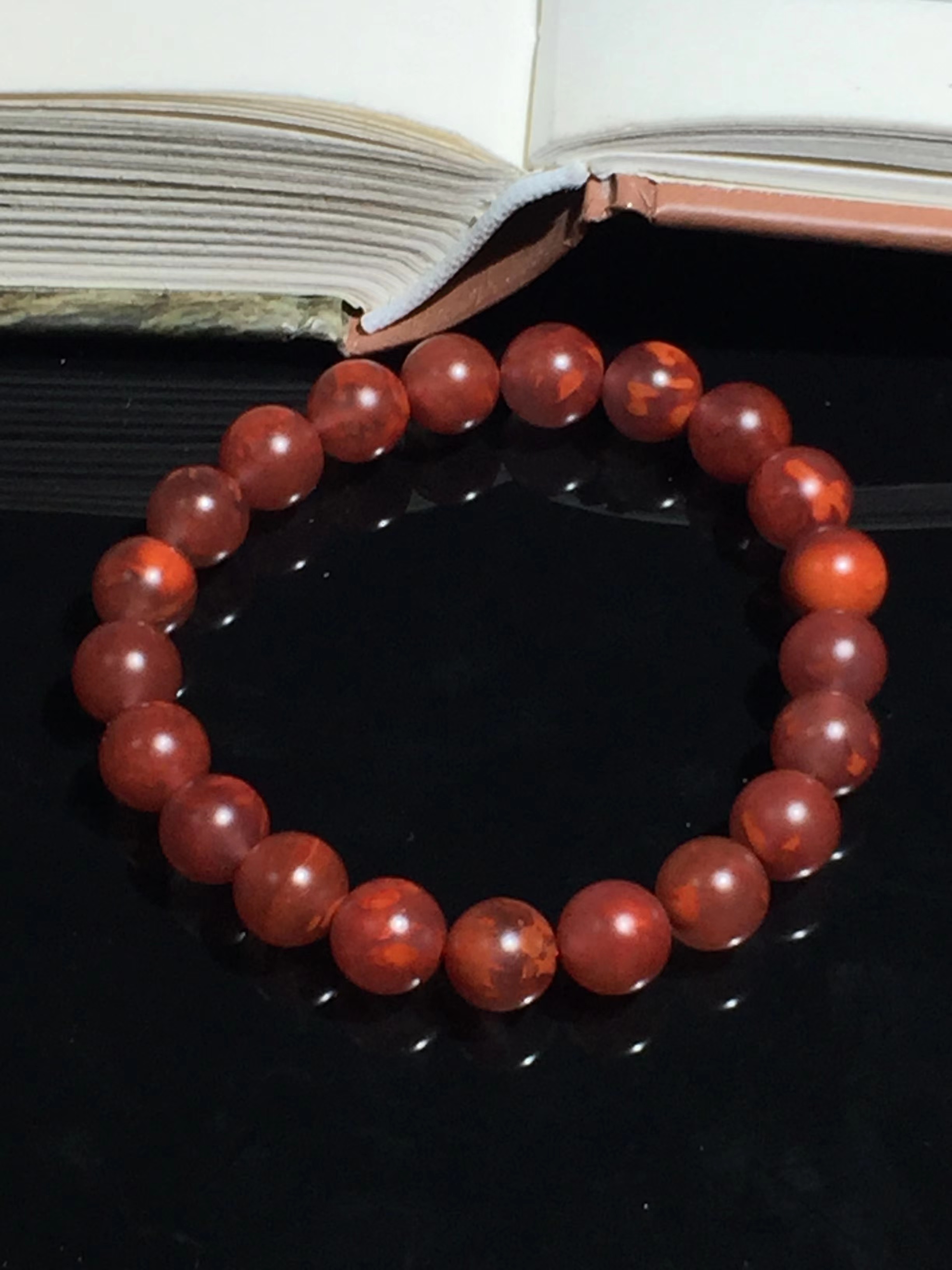 【南红臻宝】火焰纹手串原矿无优化无胶HSC1一1一12（一件样/多发）