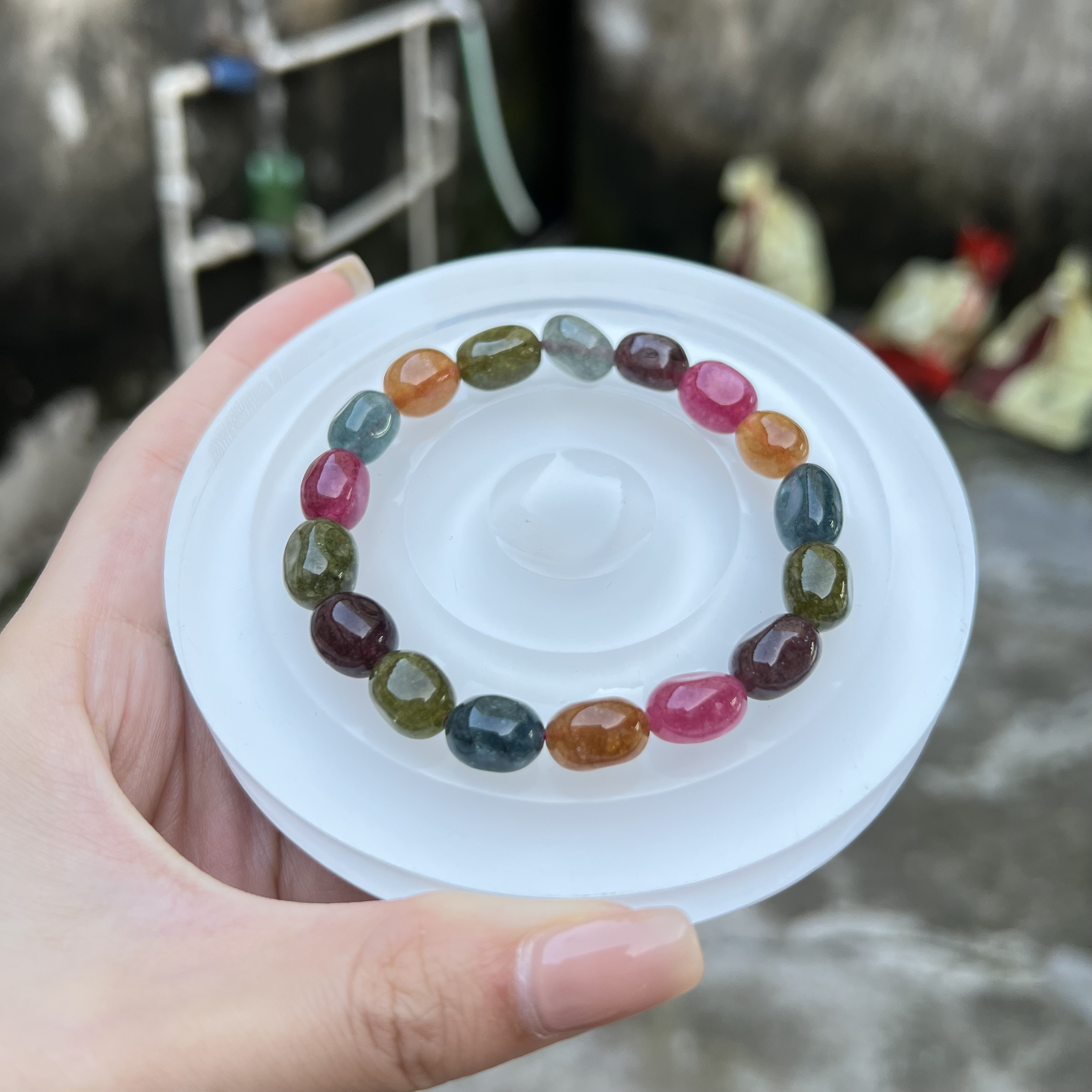 a578  精品彩虹不规则手串项链