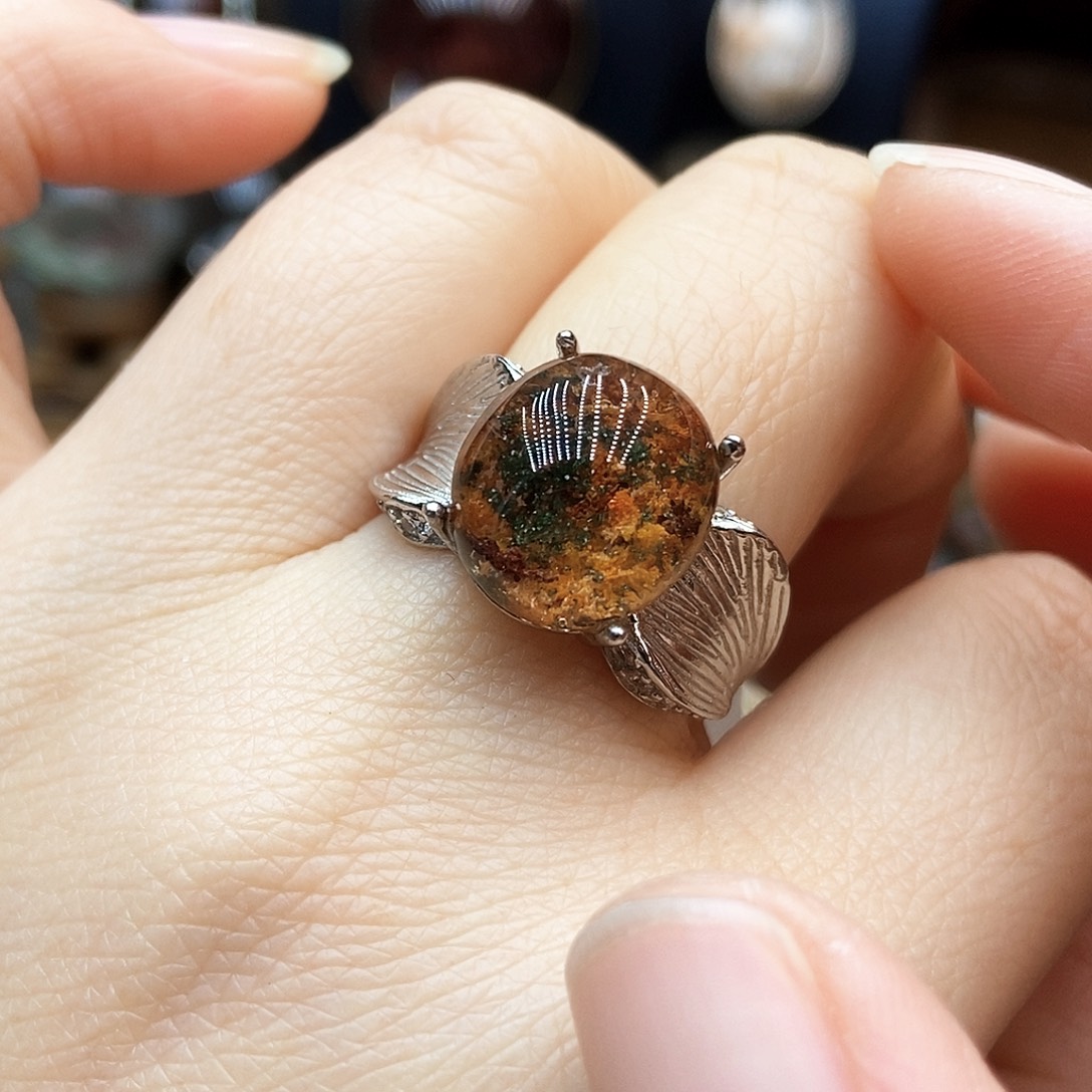 水晶戒指银S925镶嵌赵***?