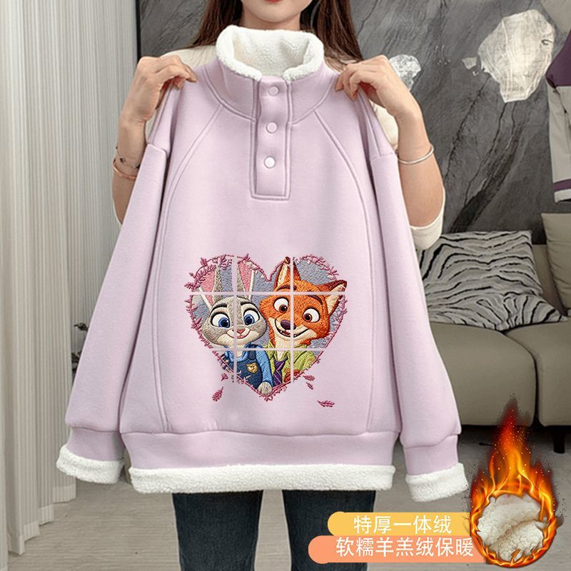 童装女童卫衣2025新款特厚羊羔绒冬季洋气时尚休闲保暖棉服上衣潮