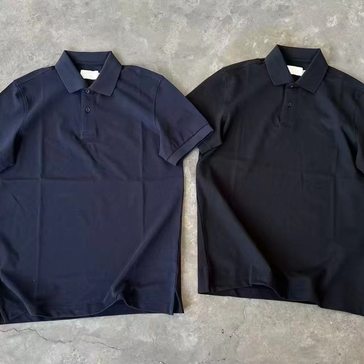 新款夏季休闲黑蓝两色polo短袖