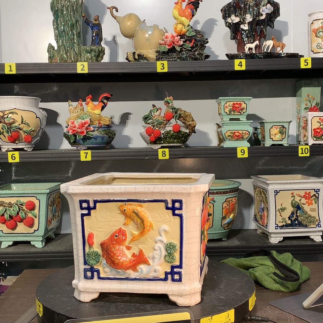 *****高温烧制石湾花盆瑕疵