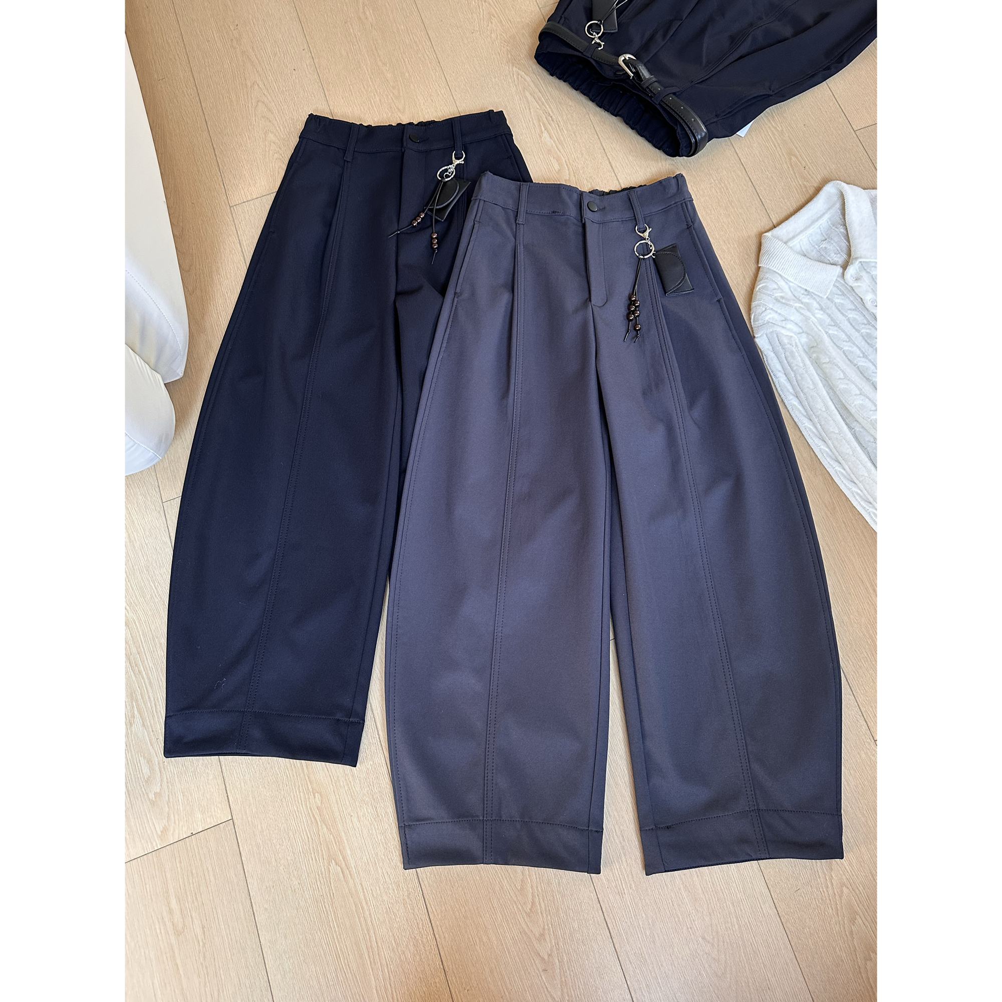 【原单】J56休闲弯刀裤女气球裤秋冬季高腰宽松香蕉裤阔腿九分裤