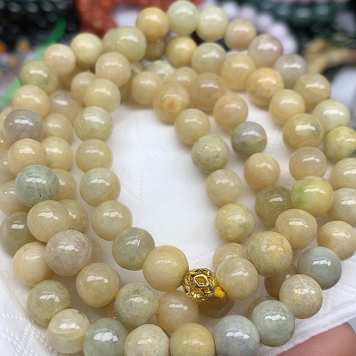 翡翠未镶嵌颈饰手串