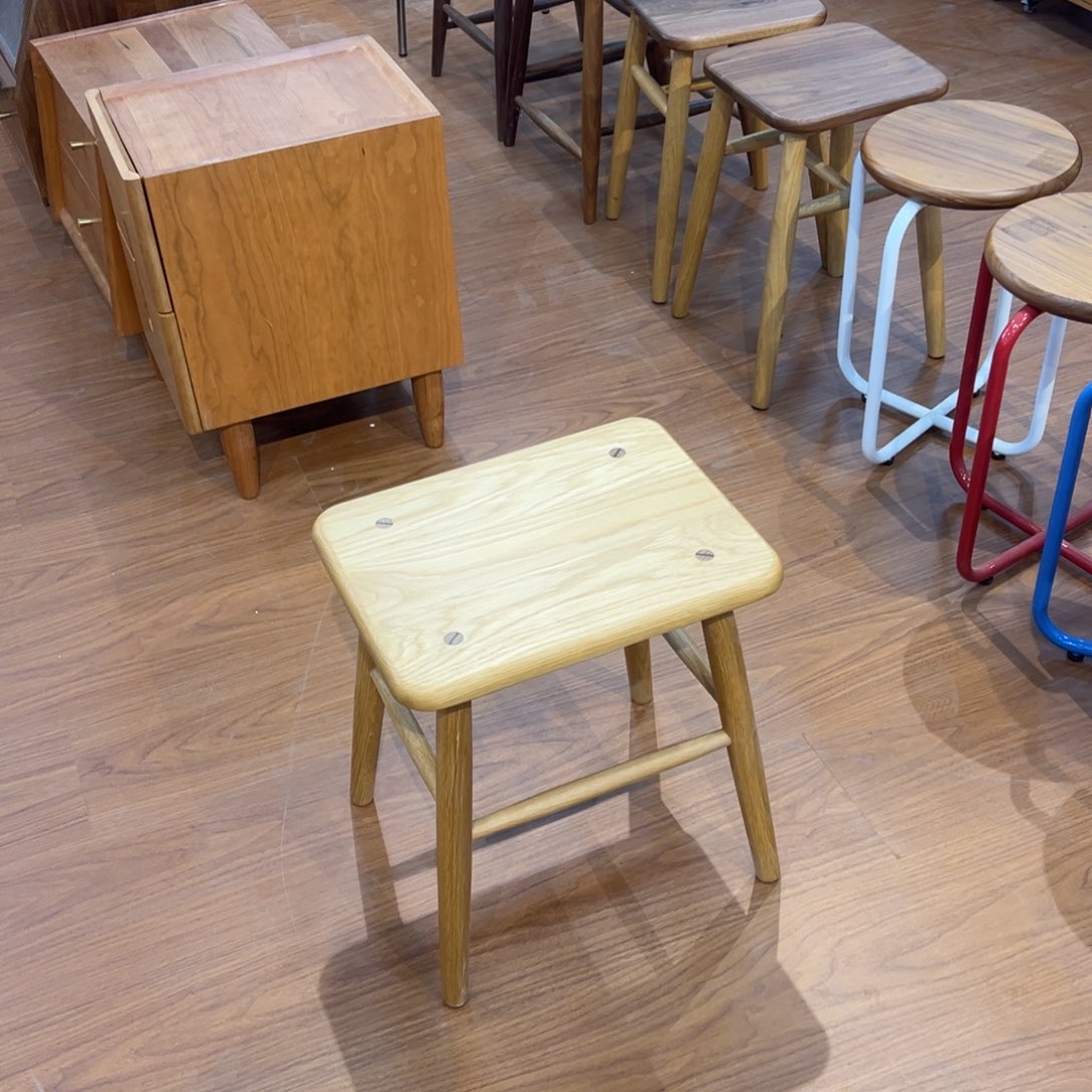 实木白橡木蘑菇小凳