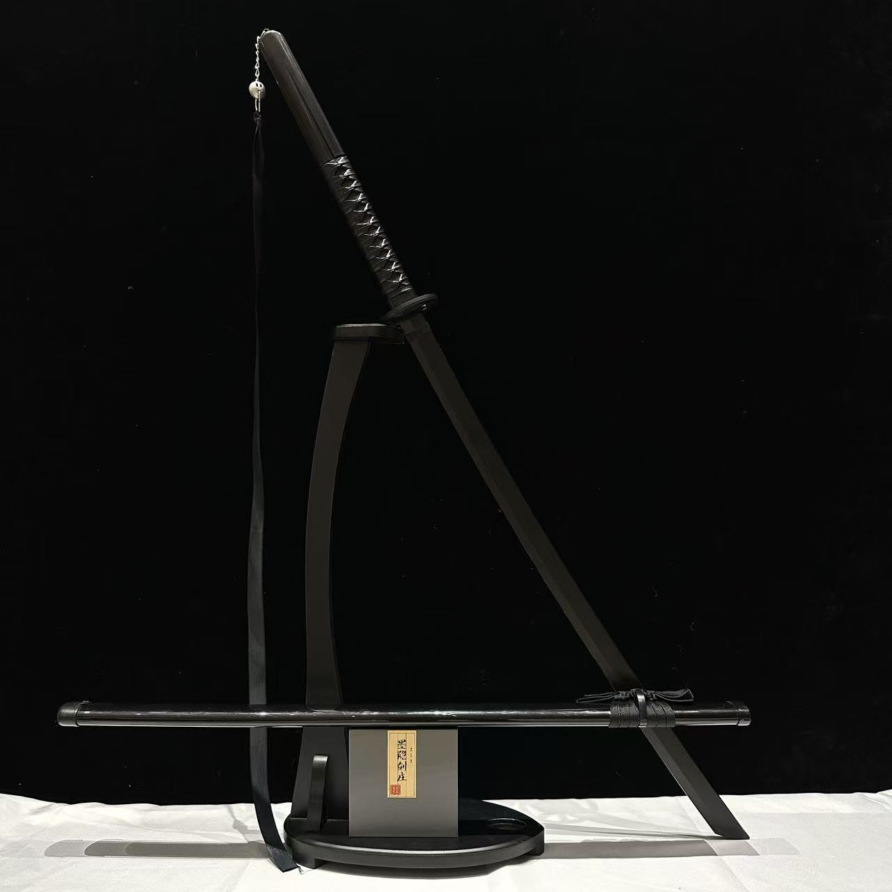 【墨隐星落】墨影竹刀 不发光 竹制专业练习训练刀