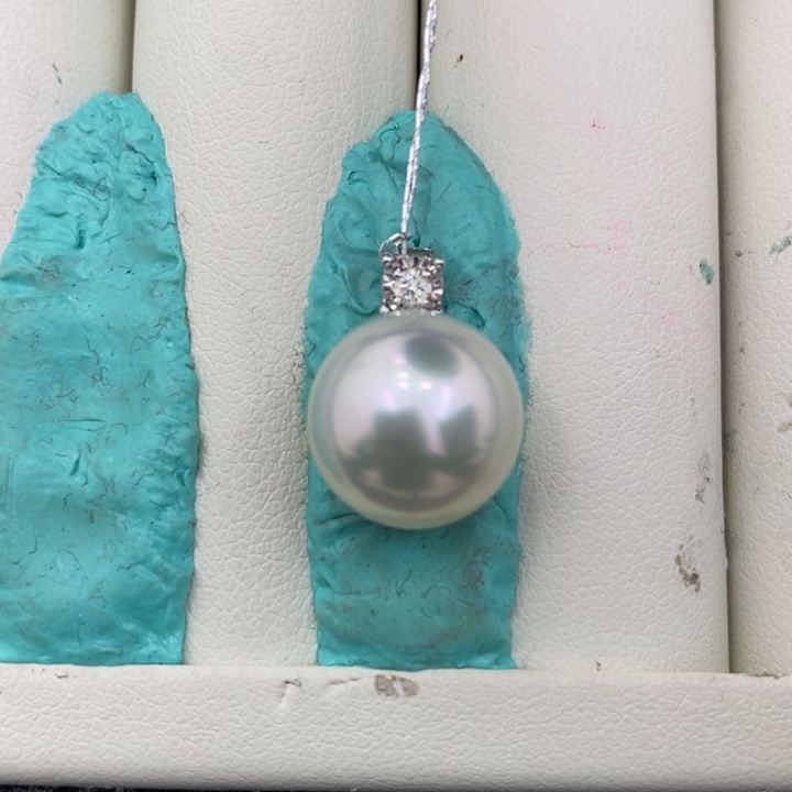 海水珍珠颈饰未镶嵌澳白宝石光裸珠12.6mm