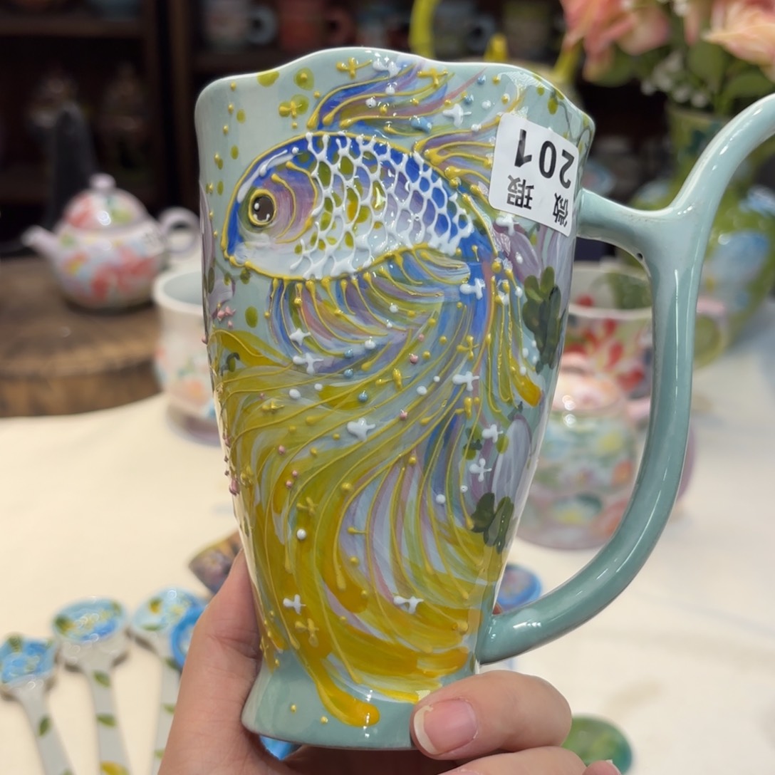 景德镇手绘高温釉下彩陶瓷茶具
