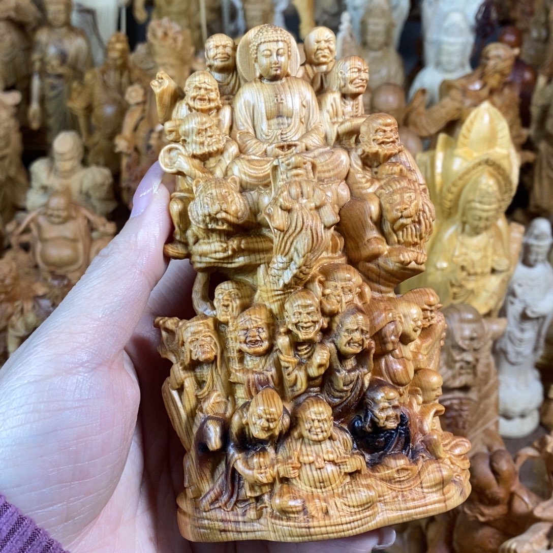木崖柏结油13.5高十八罗汉拜佛